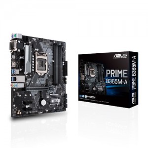 ASUS PRIME B365M-A Intel LGA-1151 mATX MB, Aura Sync RGB header, DDR4 2666MHz, M.2 HDMI, SATA 6Gbps