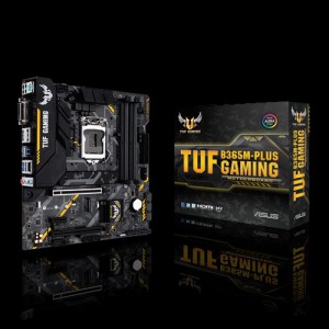 ASUS TUF B365M-PLUS GAMING Intel LGA 1151 mATX Gaming Motherboard with Aura Sync RGB LED Lighting, DDR4 2666MHz support