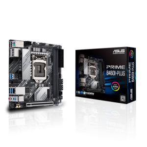 ASUS PRIME B460I-PLUS B460 (LGA 1200) Mini-ITX motherboard with Aura Sync RGB header, M.2, DDR4 2933MHz, HDMI, DisplayPort, USB 3.2 Gen 1 ports