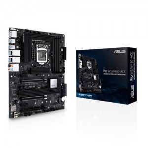 ASUS PRO WS W480-ACE ATX Workstation MB, LGA 1200 for Intel Xeon W-series, DDR4-2933 ECC, ACC Express, Dual LAN, RTL8117, Dual Type-C Thunderbolt 3