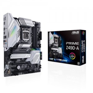 ASUS PRIME Z490-A Intel 10th Gen LGA1200 ATX MB DDR4 1xDP 1xHDMI 6xUSB3.2 PCIe3.0x16 6xSATA 2xM.2 Thunderbolt Aura Sync RBG