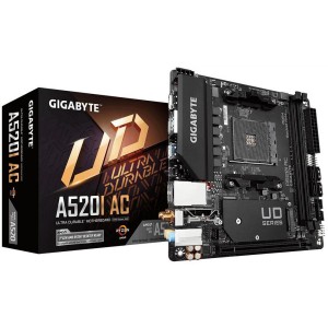 Gigabyte A520I AC AMD Mini-ITX MB 2xDDR4 1xM.2 PCIE3.0 1xDP 2xHDMI  802.11ac WIFI RGB Fusion 2.0