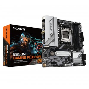 GIGABYTE GA-B650M GAMING PLUS WIFI B650M GAMING PLUS WIFI, AMD AM5, 4 x DDR5up to 256 G, 1 x HDMI, 1 x PCI Express x16, 2 x M.2, 4 x SATA, 4 x USB 3.2