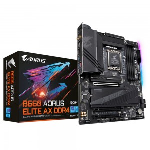 Gigabyte B660 AORUS ELITE AX DDR4 Intel LGA 1700 ATX Motherboard,4 x DDR~128GB 3x PCI-E, 3x M.2, 4x SATA, 4x USB-C