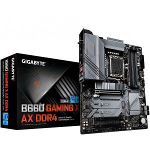 Gigabyte B660 GAMING X AX DDR4 Intel LGA 1700 ATX Motherboard, 4x DDR4 ~128GB 3x PCI-E x16, 3x M.2, 4x SATA, 5x USB 3.2, 8x USB 2.0