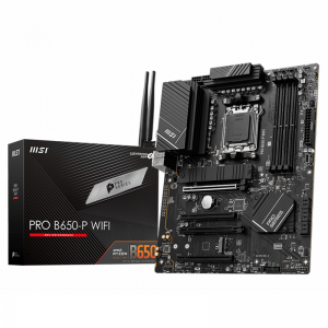 MSI PRO B650-P WIFI AMD AM5 ATX Motherboard, 4x DDR5 ~128GB, 1x PCI-E x16, 2x M.2, 6x SATA,  8x USB 3.2, 1x USB Type C