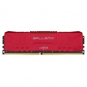 Crucial Ballistix 8GB DDR4 UDIMM 2666Mhz CL16 Red Heat Spreader Desktop Gaming Memory