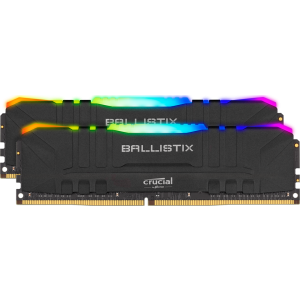 Crucial Ballistix RGB 32GB (2x16GB) DDR4 UDIMM 3600MHz CL16 Black Aluminum Heat Spreader Intel XMP2.0 AMD Ryzen Desktop PC Gaming Memory