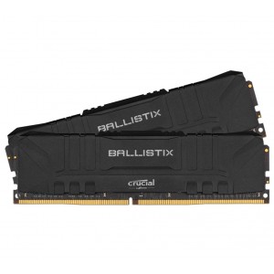Crucial Ballistix 32GB (2x16GB) DDR4 UDIMM 2666MHz CL16 Black Aluminum Heat Spreader Intel XMP2.0 AMD Ryzen Desktop PC Gaming Memory