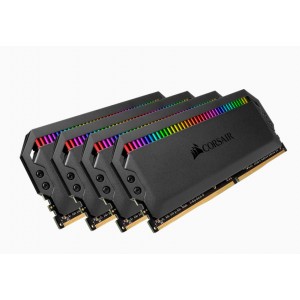 Corsair Dominator Platinum RGB 64GB (4x16GB) DDR4 3466MHz C16 DIMM Unbuffered 16-18-18-36 XMP 2.0 Black Heatspreaders 1.35V Desktop PC Gaming Memory