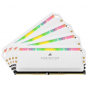 Corsair Dominator Platinum RGB 32GB (4x8GB) DDR4 3200MHz C16 1.35V UDIMM XMP 2.0 White Heatspreaders Desktop PC Gaming Memory