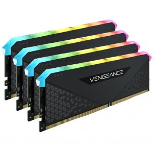 Corsair Vengeance RGB RS 32GB (4x8GB) DDR4 3200MHz C16 16-20-20-38 Black Heatspreader Desktop Gaming Memory