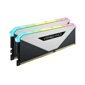 Corsair Vengeance RGB RT 32GB (2x16GB) DDR4 3200MHz C16 16-20-20-38 White Heatspreader Desktop Gaming Memory for AMD