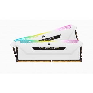 Corsair Vengeance RGB PRO SL 32GB (2x16GB) DDR4 3200Mhz C16 White Heatspreader Desktop Gaming Memory