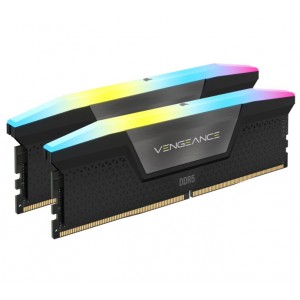 Corsair CMH96GX5M2B5600C40 Vengeance RGB 96GB (2x48GB) DDR5 UDIMM 5600MHz C40 1.25V Desktop Gaming Memory Black