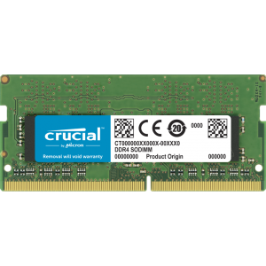 Crucial 32GB (1x32GB) DDR4 SODIMM 2666MHz CL19 1.2V PC4-21300 Dual Ranked Single Stick Notebook Laptop Memory RAM