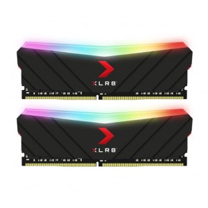 PNY XLR8 32GB (2x16GB) UDIMM 3200Mhz RGB CL16 1.35V Black Heat Spreader Gaming Desktop PC Memory