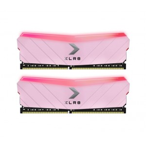 PNY XLR8 16GB (2x8GB) UDIMM 3200Mhz RGB CL18 1.35V Pink Heat Spreader Gaming Desktop PC Memory
