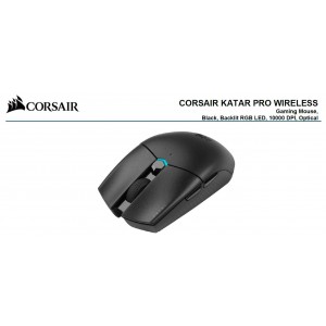 Corsair Katar PRO Wireless Gaming Mice, Ultra Light Weight,  Sub-1ms Slipstream Wireless connection, ICUE Software,