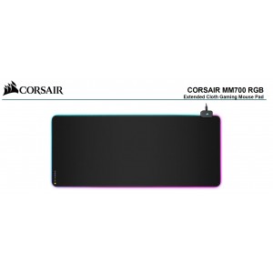 Corsair MM700 RGB POLARIS - Dynamic Three Zone RGB and low friction micro-texture surfacet  for Ultimate Gaming Setup.930mm x 400mm x 4mm Mousemat