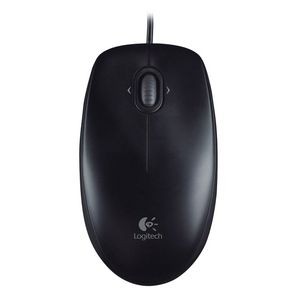 Logitech M100R Corded Optical Mouse Black Full Size Corded Comfort