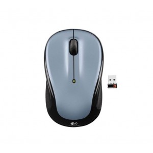 Logitech M325 Wireless Mouse Grey Contoured design Glossy Comfort Grip Advanced Optical Tracking 1-year battery life