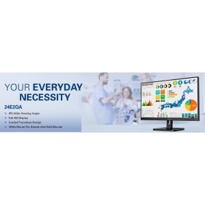 AOC 23.8' IPS 4ms, Full HD, - DP, HDMI, VGA. Tilt Low Blue Mode and Flicker Free, 2x Speakers. Office and Multimedia Monitor