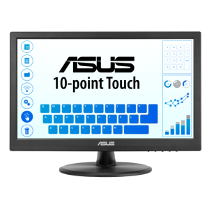 ASUS VT168HR 15' Touch Monitor - 15.6' (1366x768), 10-point Touch, HDMI, Flicker free, Low Blue Light, Wall-mountable, Eye care, VESA, HDMI, VGA
