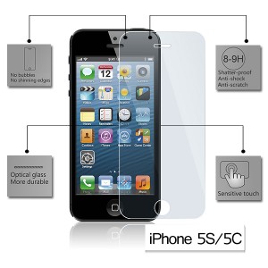 Tempered Glass Screen Protector for Apple iPhone 5/5C/5S