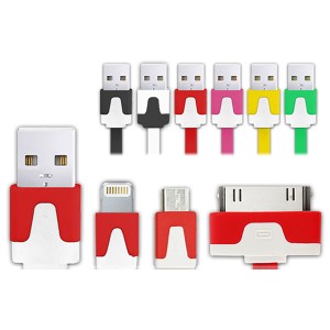 3in1 USB Charger / Data Cable Adapter For Apple/Samsung