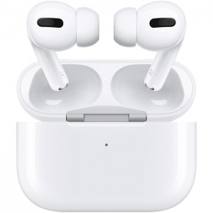 Apple AirPods Pro - Active Noise Cancellation, Wireless Charging Case, Dual beamforming microphones,  Chip- H1-based, Sweat and water resistance,
