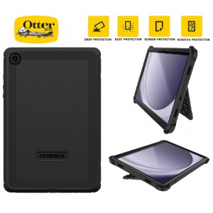 Otterbox 77-95006 Defender Samsung Galaxy Tab A9+ (11") Case -Black,DROP+ 2X Military Standard,Multi-Layer,Port covers,7 Years Warranty