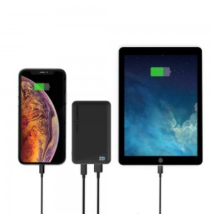 Cygnett ChargeUp Boost 2nd Gen 5K mAh Power Bank - Black (CY3473PBCHE), Dual Port (USB-C + USB-A), 10.5W Fast Charging, USB-C to USB-A Cable (15cm)