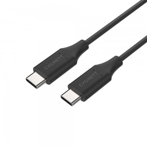 Cygnett Essentials USB-C to USB-C Cable (1M) - Black (CY3310PCUSA), Supports 3A/60W Fast Charging, 480Mbps Fast Data & File Transfer Speed