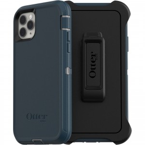 OtterBox Apple iPhone 11 Pro Max Defender Series Case - Gone Fishin (Blue) (77-62583), 4X Military Standard Drop Protection, Port Protection