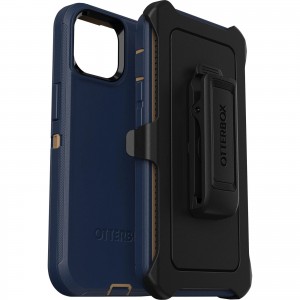 OtterBox Apple iPhone 14 / iPhone 13 Defender Series Case - Blue Suede Shoes (77-89630), 4X Military Standard Drop Protection, Multi-Layer Protection