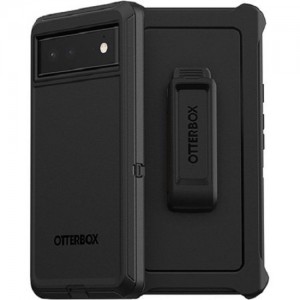 OtterBox Google Pixel 6 (6.4') Defender Series Case - Black (77-84007), 4X Military Standard Drop Protection, Port Protection, Multi-Layer Protection