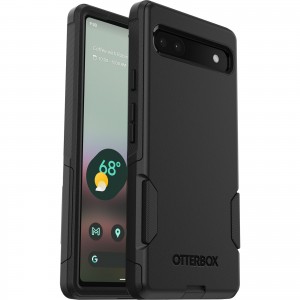OtterBox Google Pixel 6a (6.1') Commuter Series Antimicrobial Case - Black (77-88019), 3X Military Standard Drop Protection, Secure Grip