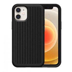 OtterBox Apple iPhone 12 Mini Antimicrobial Easy Grip Gaming Case - Squid Ink (Black) (77-80694), 3X Military Standard Drop Protection