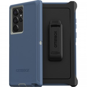 OtterBox Samsung Galaxy S22 5G (6.1') Defender Series Case - Fort Blue (77-86359), Multi-Layer defense, Wireless Charging Compatible, Port Protection