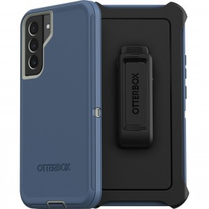 OtterBox Samsung Galaxy S22+ 5G (6.6') Defender Series Case - Fort Blue (77-86362), Multi-Layer defense, Wireless Charging Compatible, Port Protection