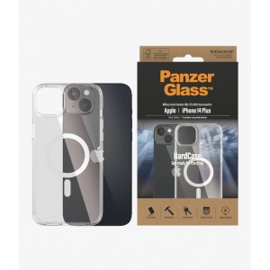 PanzerGlass Apple iPhone 14 Plus HardCase MagSafe Compatible - Clear (0411), AntiBacterial, 3X Military Grade Standard, Anti-Yellowing