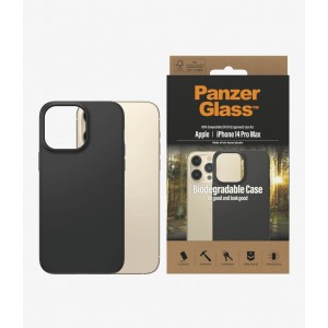 PanzerGlass Apple iPhone 14 Pro Max Biodegradable Case - Black (0420), Military Grade Standard, Wireless Charging Compatible, Scratch Resistant