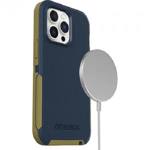 OtterBox Apple iPhone 13 Pro Defender Series XT Case with MagSafe - Dark Mineral (Blue) (77-84656), Port & 5x Military Standard Drop Protection