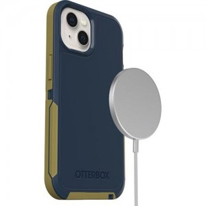 OtterBox Apple iPhone 13 Defender Series XT Case with MagSafe - Dark Mineral (Blue) (77-85891), Port & 5x Military Standard Drop Protection
