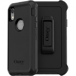 OtterBox Apple iPhone XR Defender Series Case - Black (77-59761), 4X Military Standard Drop Protection, Port Protection