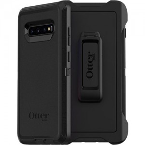 OtterBox Samsung Galaxy S10+ Defender Series Case - Black (77-61411), 4X Military Standard Drop Protection, Multi-Layer Protection, Port Protection