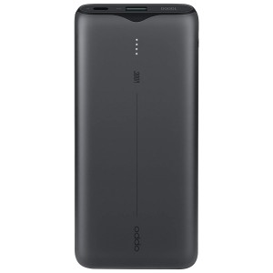 Oppo VOOC 3.0 Flash Charge Power Bank 10000mAh, 20W Black- 3D Arc body, USB-C Cable, 5000mAh* 2 Lithium Polymer Battery