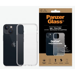 PanzerGlass Apple iPhone 13 Mini ClearCase - Clear (0312), AntiBacterial, Military Grade Standard, Anti-Yellowing, Scratch Resistant,Weather Resistant