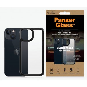 PanzerGlass Apple iPhone 13 Mini SilverBullet Case - Black Edition (0318), 3X Military Grade Standard, AntiBacterial, Anti-Yellowing,Scratch Resistant